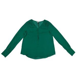 Maison DAmélie Paris Green Long Sleeve Button Detail Blouse XS Womens Top.